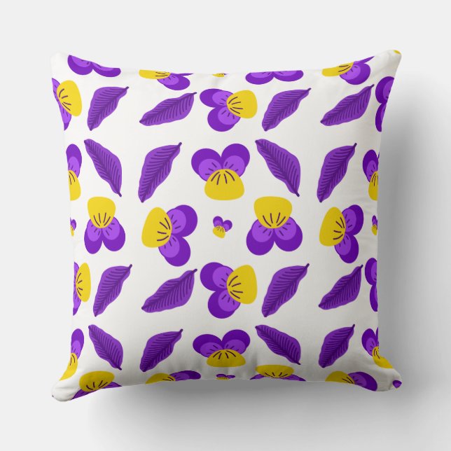 Coussin une fleur violette (Verso)