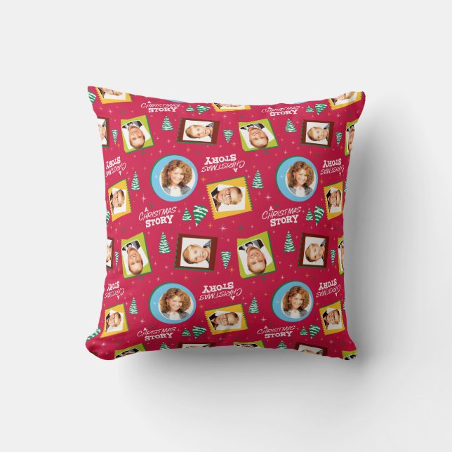 Coussin Une histoire de Noël | Motif de photos de famille (Recto)