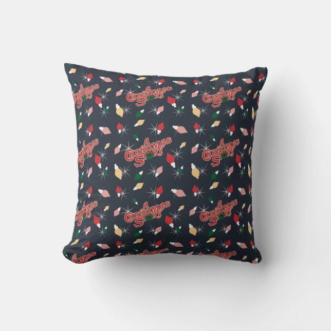 Coussin Une histoire de Noël | Motif des lumières de Noël (Recto)
