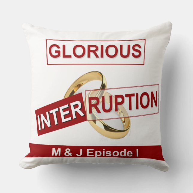 Coussin Une interruption glorieuse : un début doré (Recto)