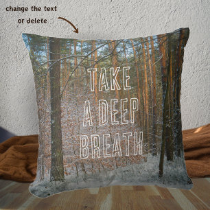Coussin Une journée ensoleillée en hiver dans la pinède