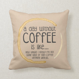 Coussin Une journée sans café, c'est comme...
