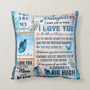 Coussin Une Lettre Personnalisée À Ma Fille,