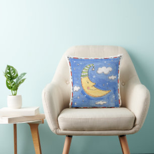 Coussin Une Lune Heureuse