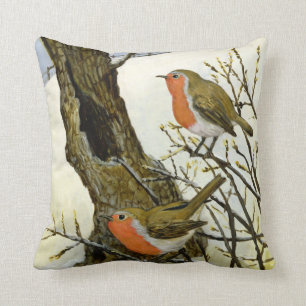 Coussin Une paire de merles