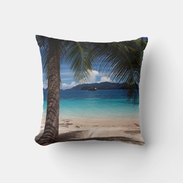 Coussin Une plage sur l'île de Wai de KOH en Thaïlande (Recto)
