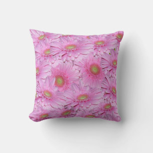 Coussin Une symphonie de gerbera roses,