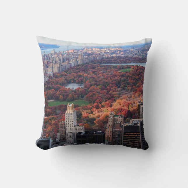 Coussin Une vue d'en haut : Automne dans le Central Park (Recto)