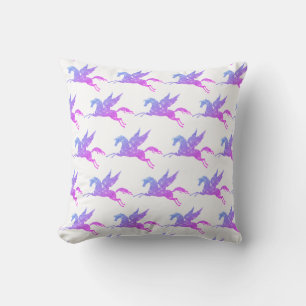 Coussin UNICORN BLANC PURPLE ROSE DOUBLESIES Cushion