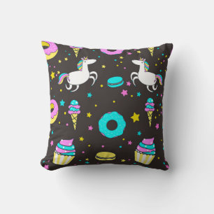 Coussin Unicorn et Dinosaur motif