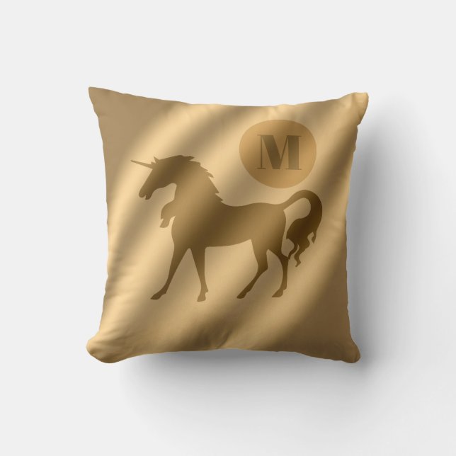 Coussin Unicorn Gold Luxury Monogram (Recto)