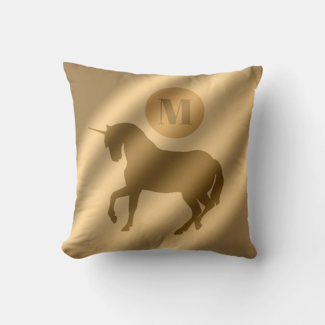 Coussin Unicorn Gold Luxury Monogram (Recto)
