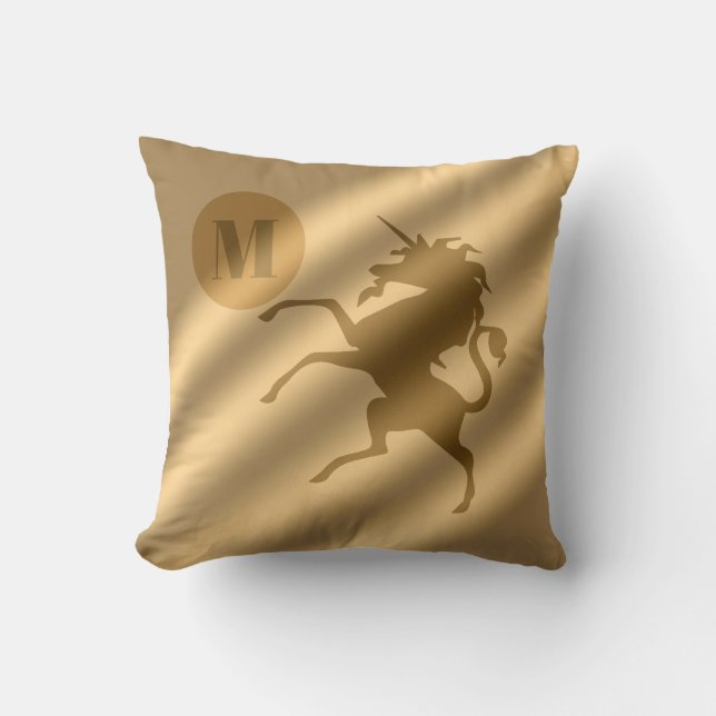 Coussin Unicorn Gold Luxury Monogram (Recto)