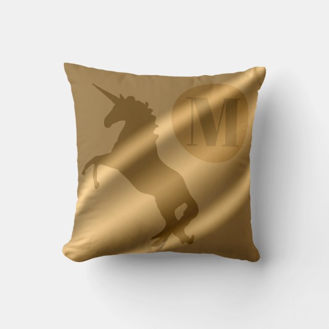 Coussin Unicorn Gold Luxury Monogram (Recto)