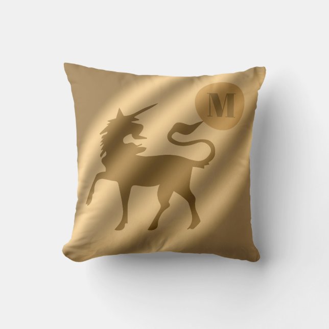 Coussin Unicorn Gold Luxury Monogram (Recto)