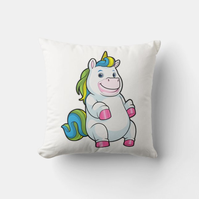 Coussin Unicorne avec gros ventre (Recto)