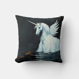 Coussin Unicorne dans le lac