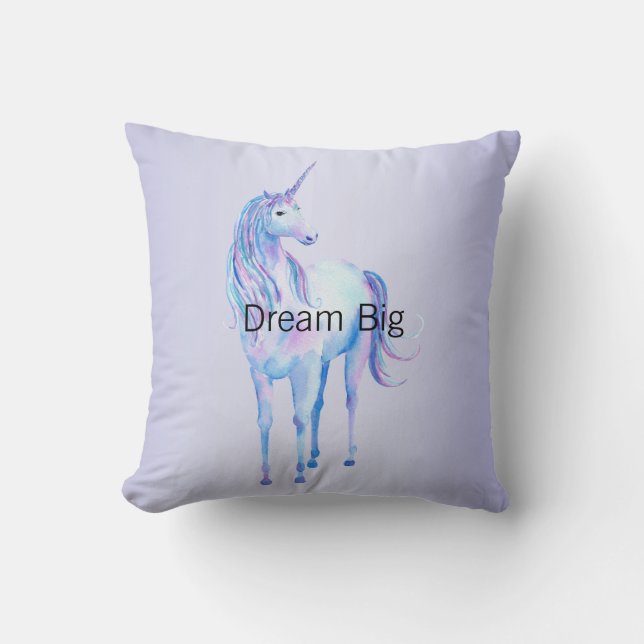 Coussin Unicorne magique violette Ombre (Recto)