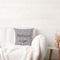 Unicorne rose invisible sur gris