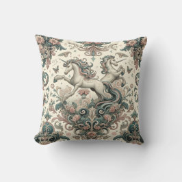 Coussin Unicornes victoriennes mystiques : Enchantées flor