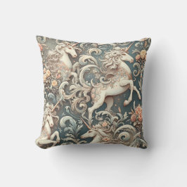 Coussin Unicornes victoriennes mystiques : Enchantées flor