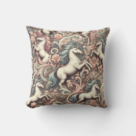 Coussin Unicornes victoriennes mystiques : Enchantées flor