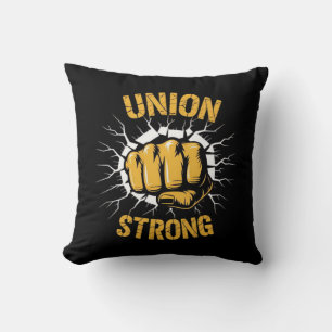 Coussin Union Forte Fête Fière Fête Du Travail Essentiel