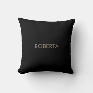 Coussin Unique moderne Black Grey Ajouter son propre nom