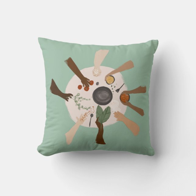 Coussin Unité par la diversité et la communauté (Recto)