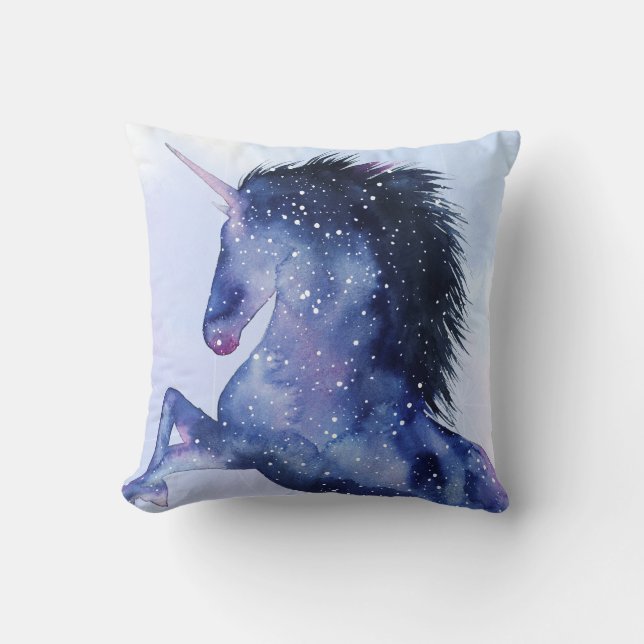 Coussin Univers Unicorne - Cosmique (Recto)