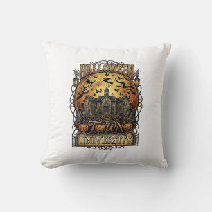 Coussin Université de la ville d'Halloween Manoir hanté Sp