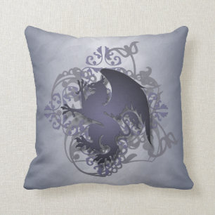Coussin urbain de griffon d'argent d'imaginaire de