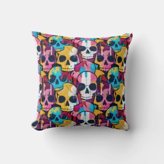 Coussin Urban Art Skull Pillow Design, Cojín B50