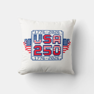 Coussin USA 250 – 1776 to 2026 Pixel Art
