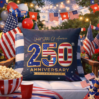 Coussin USA 250th Anniversary Patriotic 