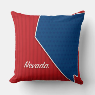 Coussin USA Nevada State Patriotic Stars and Stripes Carte