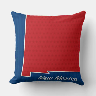 Coussin USA Nouveau Mexique State Patriotic Stars Carte de