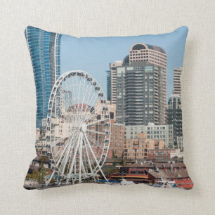 Coussin USA, Wa, Seattle. Bateau de croisière du port d'A