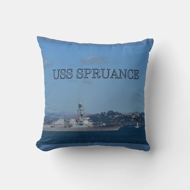 Coussin USS Spruance (Recto)
