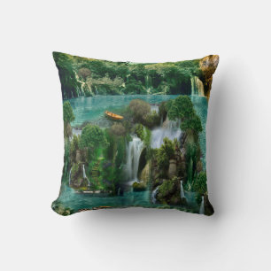 Coussin Vacances au lac de l'Imaginaire magique