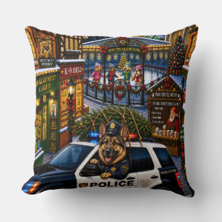 Coussin Vacances de la police des Shepherds allemands 