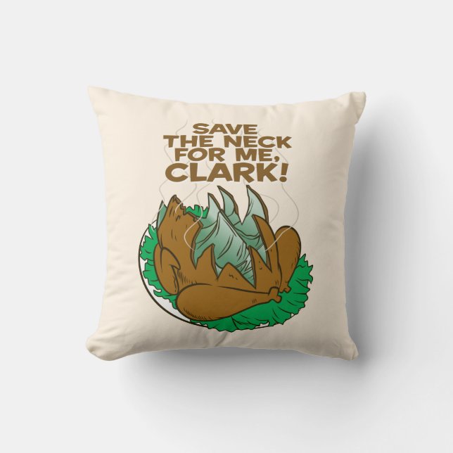 Coussin Vacances de Noël | Sauvez le cou pour moi, Clark ! (Recto)