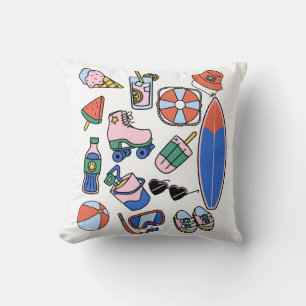 Coussin vacances d'été amusantes pour les amoureux de la p