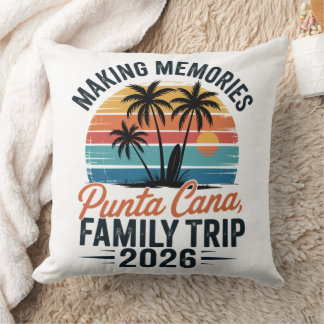 Coussin Vacances en famille à Punta Cana 2026 Vacances d'é
