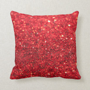 Coussin Vacances pailletées de scintillement de Faux roug