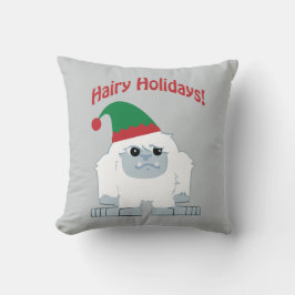 Coussin Vacances poilues ! Yeti de Noël