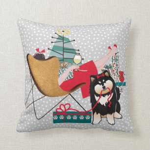 Coussin VACANCES RETRO LAPPY Finnois Lapphund