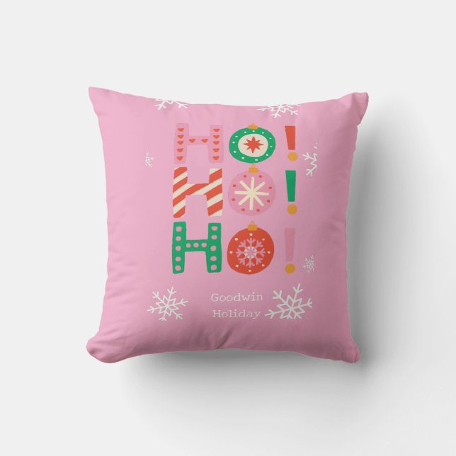 Coussin Vacances rose (Recto)