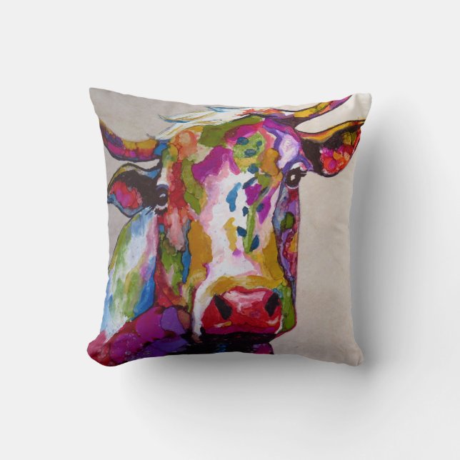 Coussin Vache brillante (Recto)