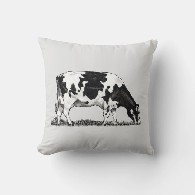 Coussin Vache laitière Holstein (Recto)